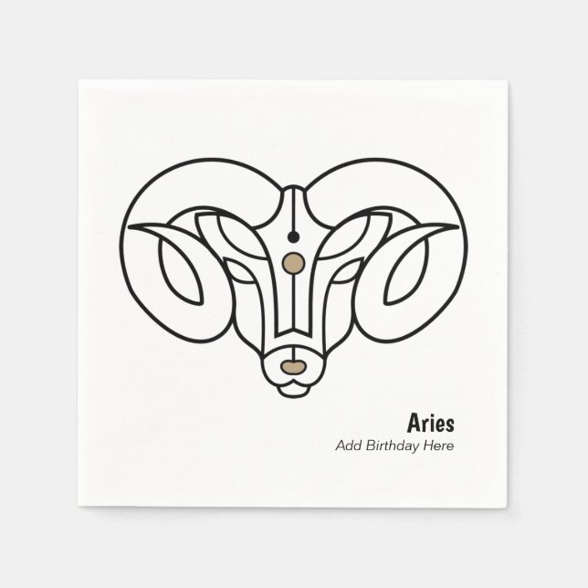 Guardanapo De Papel Aries the ram personalized trinket (Frente)