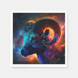 Guardanapo De Papel Aries Zodiac Star Sign - Vivid Artistic Napkins