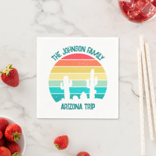 Guardanapo De Papel Arizona Desert Cactus Sunset Personalizado