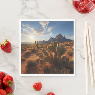 Guardanapo De Papel Arizona Sudoeste Cactus Sunset