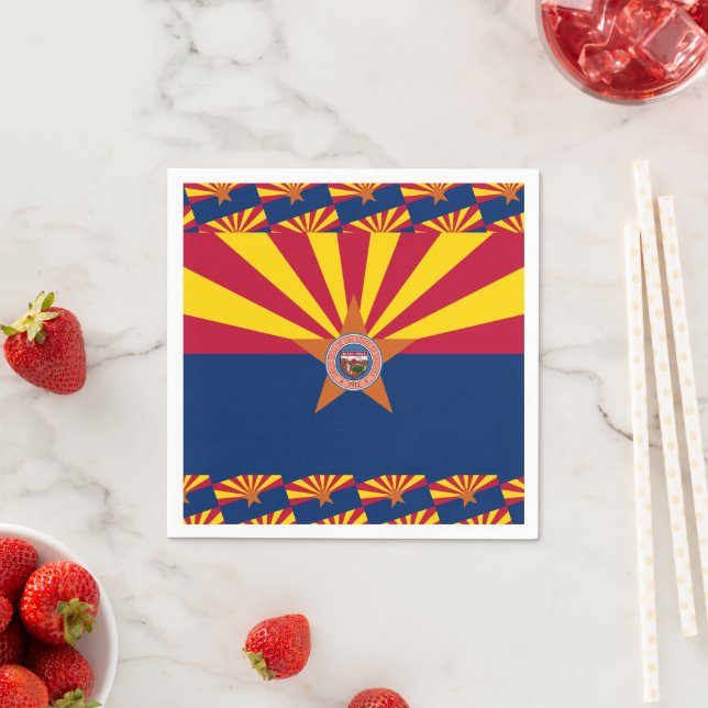 Guardanapo De Papel Arizonan Flag & Seal, Flag of Arizona (Insitu)