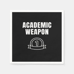 Guardanapo De Papel Arma Acadêmica - Inspiração Engraçada De Tamanho S
