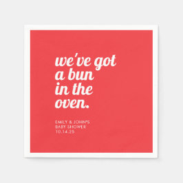 Guardanapo De Papel Arma No Chá de fraldas Vermelho Mínimo Forno Moder