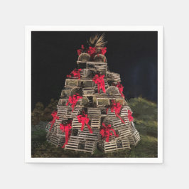 Guardanapo De Papel Armadilha de lagosta Árvore de Natal Coquetel Napk