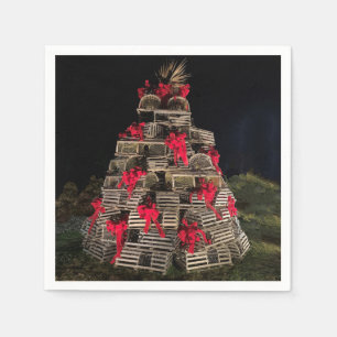 Guardanapo De Papel Armadilha de lagosta Árvore de Natal Coquetel Napk