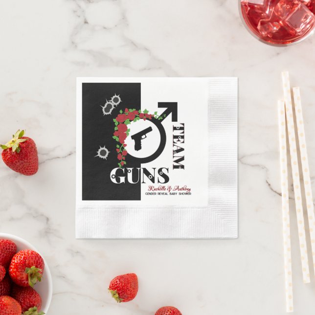 Guardanapo De Papel Armas ou Rosas de gênero Revelar Equipe de Chás de (Insitu)