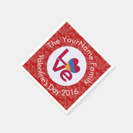 Guardanapo De Papel Armênio Sinalizador Coração Vermelho