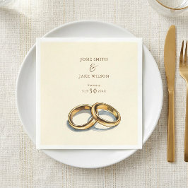 Guardanapo De Papel Aro de casamento em papel toalha