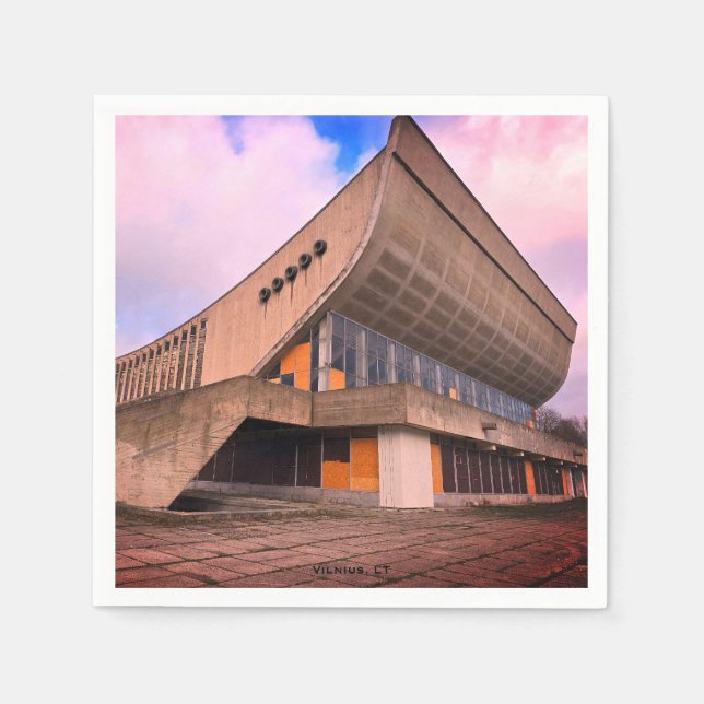 Guardanapo De Papel Arquitetura Soviética Lituana - Palácio de Vilnius (Frente)