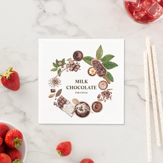 Guardanapo De Papel Arranjo de Chocolate em Moldura (Insitu)