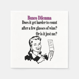 Guardanapo De Papel Arroz de Contagem de Vinho de Bebendo Bunco Engraç