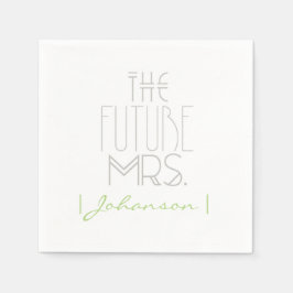 Guardanapo De Papel Art Deco Bohemian Bride | O futuro Sra. | Nápoles