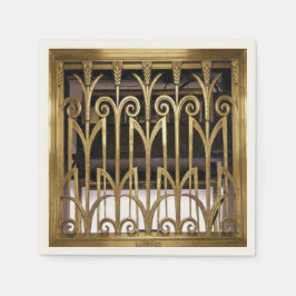 Guardanapo De Papel Art Deco Dourado