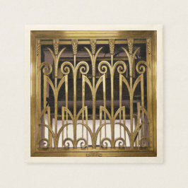 Guardanapo De Papel Art Deco Dourado