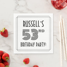 Guardanapo De Papel Art Deco Inspirou a 53ª Festa de aniversário, Nome