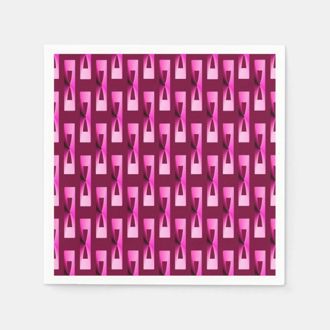 Guardanapo De Papel Art Deco Metálico Geométrico - Orquídea e Roxo (Frente)