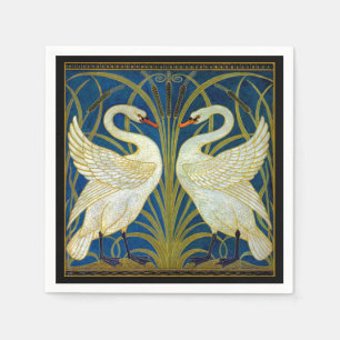 Guardanapo De Papel Art Deco Swans Mouse Pad