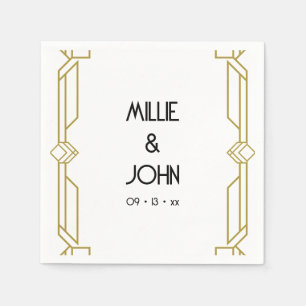Guardanapo De Papel Art Deco Wedding