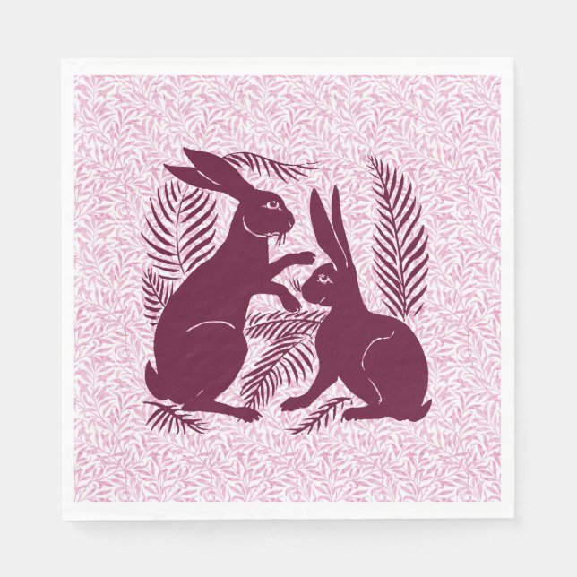 Guardanapo De Papel Art Nouveau Par dos Coelhos De Morgan e Morris (Frente)