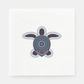 Guardanapo De Papel Arte aborígene australiano Tartaruga