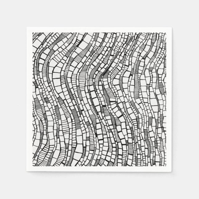 Guardanapo De Papel Arte Abstrata Formas Geométricas (Frente)
