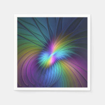 Arte abstrata fractal moderna colorida com azul