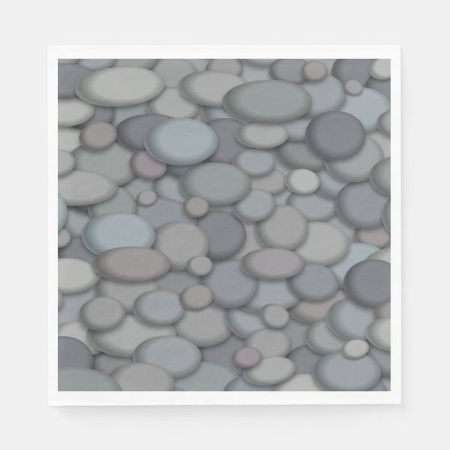 Guardanapo De Papel Arte Colorida River Rock Pebbles (Frente)