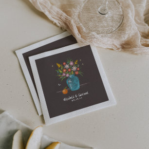 Guardanapo De Papel Arte de Arroz Chalkboard Whimsical Casamento