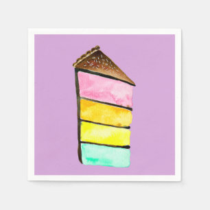 Guardanapo De Papel Arte de bolo de fatia de bolso