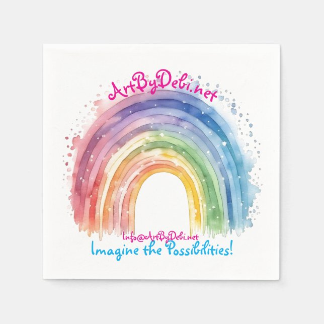 Guardanapo De Papel Arte de Debi, Rainbow (Frente)