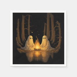 Guardanapo De Papel Arte de Floresta Noturna da Fogueira de Fantasma A