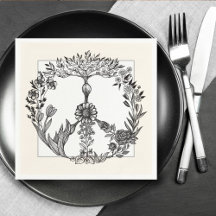 Arte de Flórida de Desenho Floral de Paz Boho Hipp