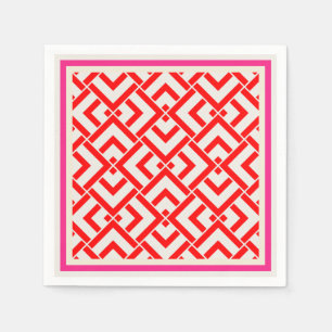 Guardanapo De Papel Arte deco, impressão vermelho em cores vibrantes