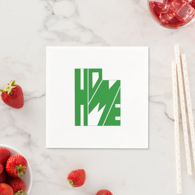 Guardanapo De Papel Arte do Estado da Páscoa Verde de Utah (Insitu)