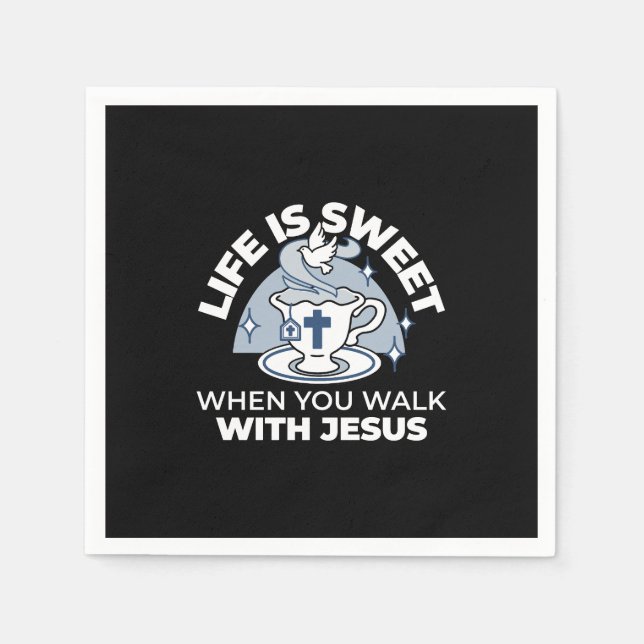 Guardanapo De Papel Arte Fiável - Teacup com Cruz e Dove (Frente)