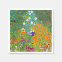 Arte Floral de Jardim de Campo de Gustav Klimt Vin
