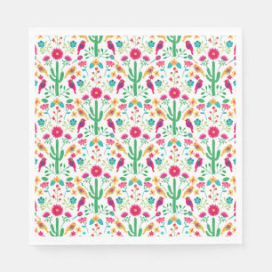 Guardanapo De Papel Arte Folclórico Floral Tradicional Mexicano Cores