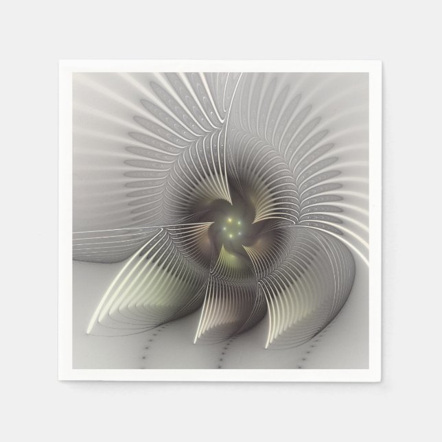 Guardanapo De Papel Arte Fractal de Forma 3D Abstrata Moderna (Frente)