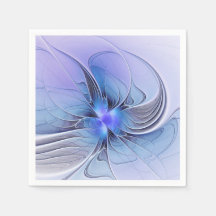 Arte fractal moderna abstrata azul lavanda