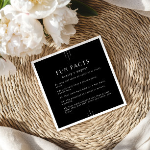 Guardanapo De Papel Arte Moderna Deco Fatos de Diversão Negra Casament