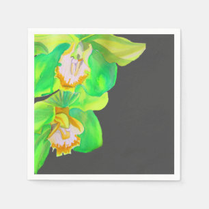 Guardanapo De Papel Arte moderna simples da aguarela da orquídea
