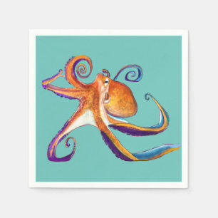 Guardanapo De Papel Arte octopus sealife