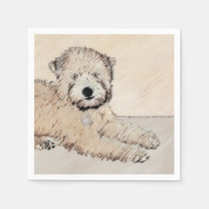 Guardanapo De Papel Arte original de pintura terrier com revestimento