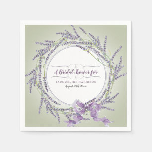 Guardanapo De Papel Arte personalizada da lavanda da aguarela do chá