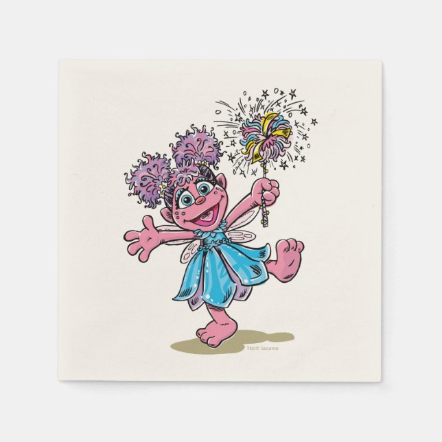 Guardanapo De Papel Arte Retro da Abby Cadabby (Frente)