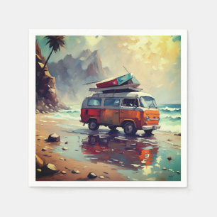Guardanapo De Papel Arte sobre o humor de Hippie Van Seascape