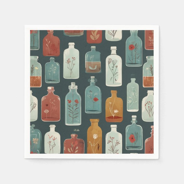 Guardanapo De Papel arte única em garrafas (Frente)