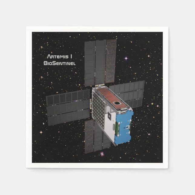 Guardanapo De Papel Artemis BioSentinel CubeSat (Frente)