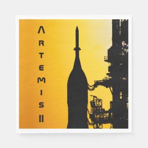 Guardanapo De Papel Artemis II rumo à Plataforma de Lançamento