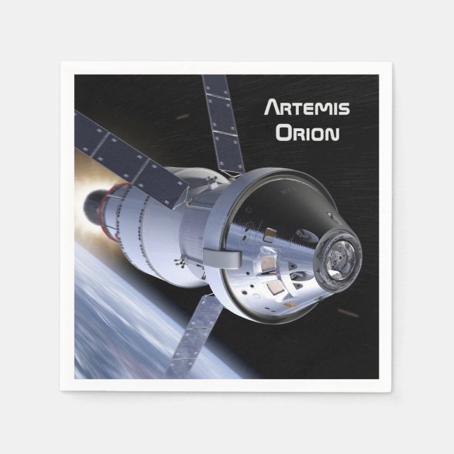 Guardanapo De Papel Artemis Orion SLS Moon Mission (Frente)